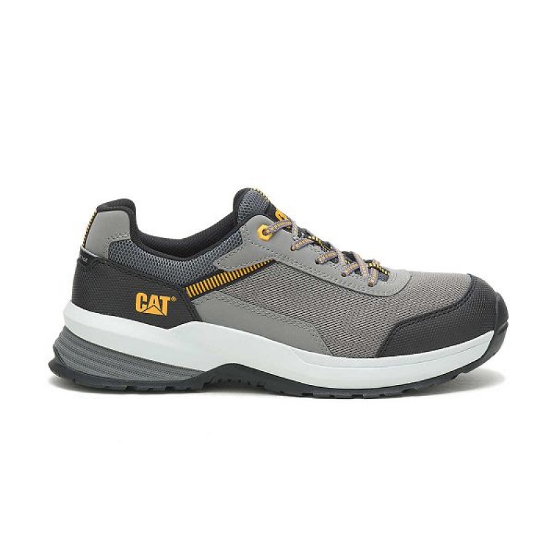 Men\'s Caterpillar Streamline 2.0 Mesh Composite Toe Work Shoes Grey | 379514-ING