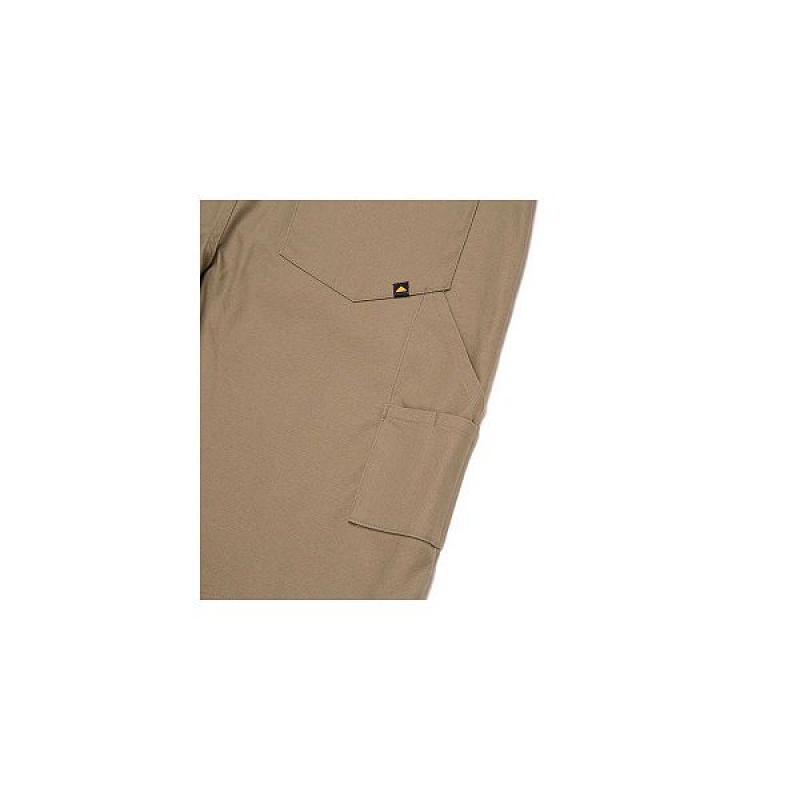 Men's Caterpillar Stretch Canvas Utility Shorts Khaki | 382146-JHM