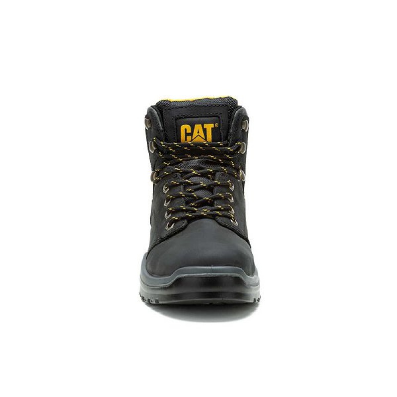 Men's Caterpillar Striver Steel Toe Work Boots Black | 839564-EMX