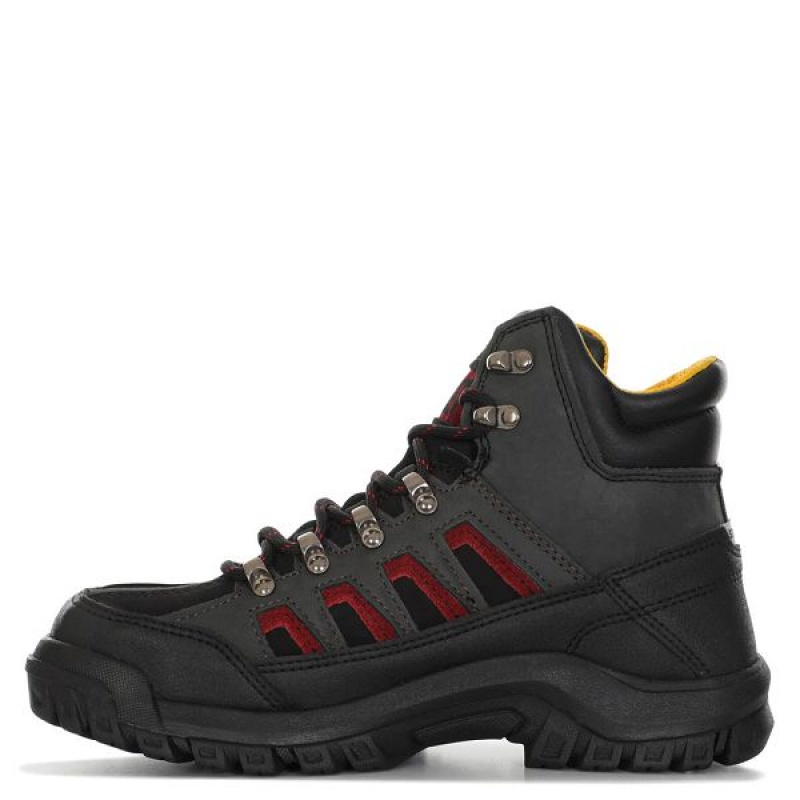 Men's Caterpillar Threshold CAG ST M4M Industrial Work Boots Black / Red | 461285-ZHV