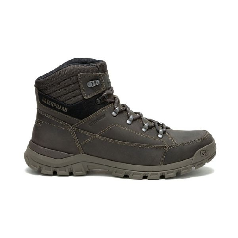 Men's Caterpillar Threshold Hiker WP Hiking Boots Dark / Grey | 935208-QSJ