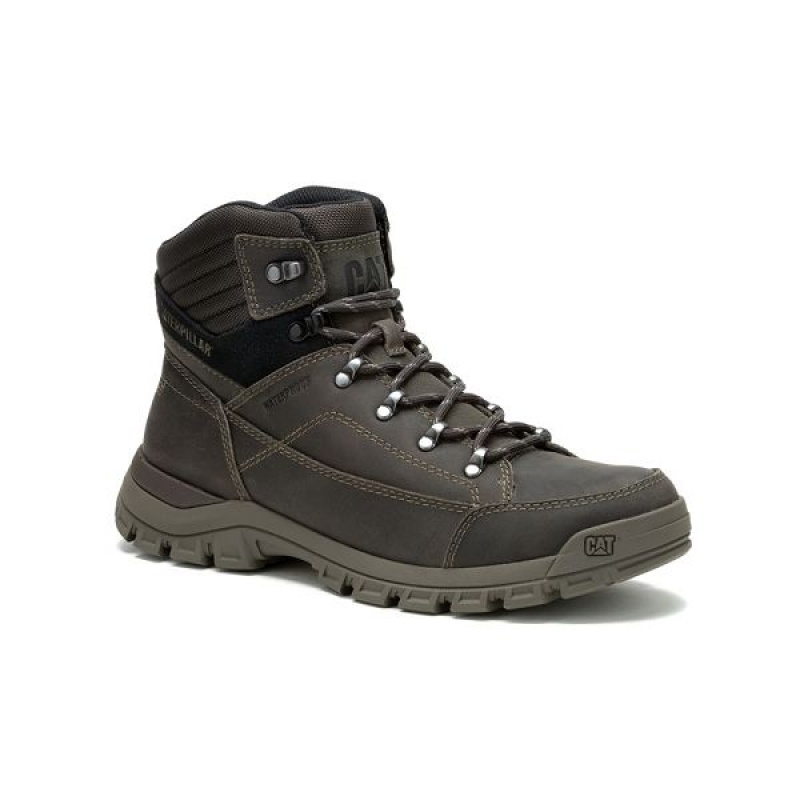 Men\'s Caterpillar Threshold Hiker WP Hiking Boots Dark / Grey | 935208-QSJ