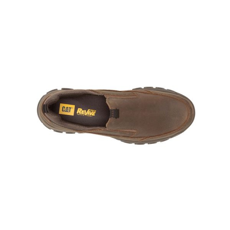 Men's Caterpillar Threshold Slip On Light / Brown | 642710-WTY