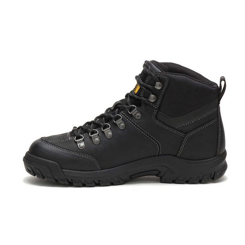 Men's Caterpillar Threshold Waterproof Work Boots Black | 305926-ODJ