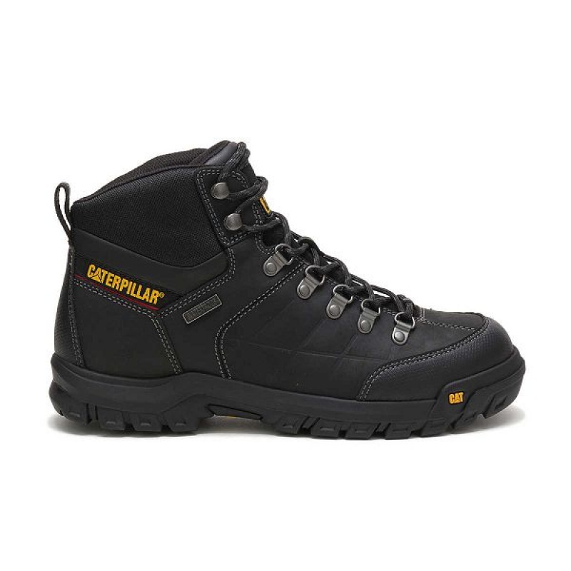 Men\'s Caterpillar Threshold Waterproof Work Boots Black | 305926-ODJ