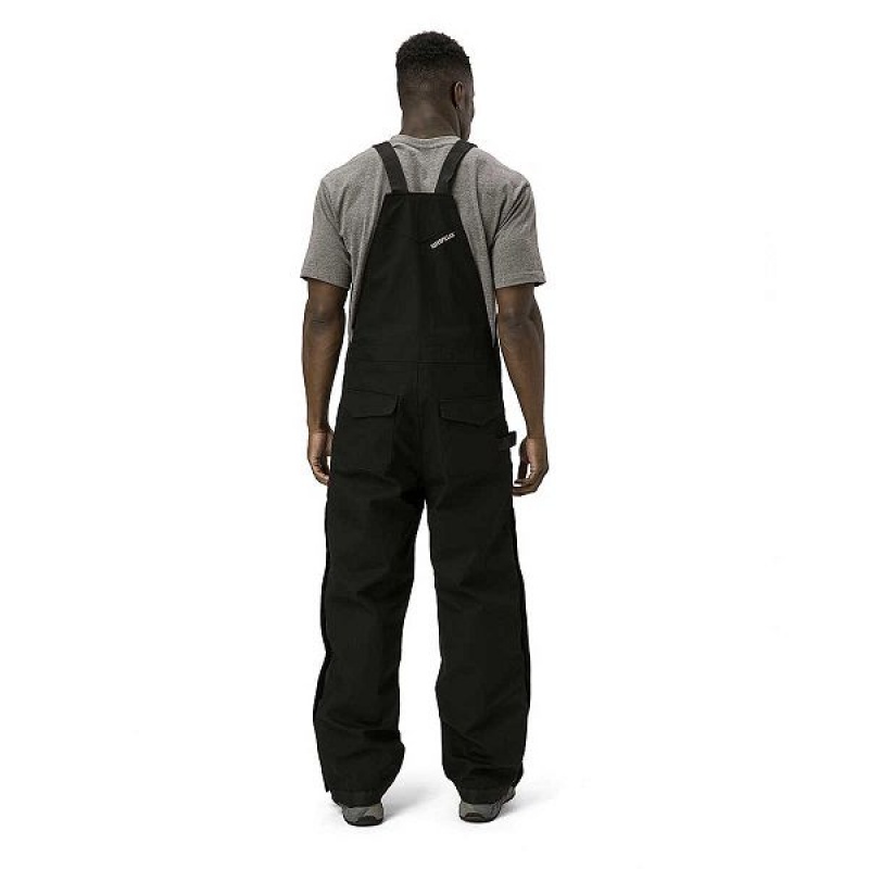 Men's Caterpillar Triton Insulated Bib Pants Black | 561497-TMD