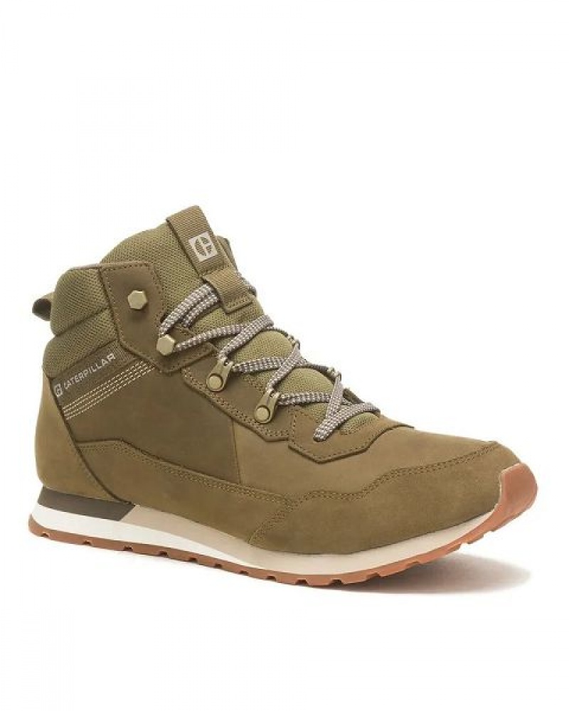 Men's Caterpillar Ventura Hiker Hi Sneakers Olive | 347509-FXC