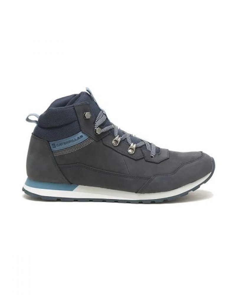 Men's Caterpillar Ventura Hiker Hi Sneakers Navy | 301925-YXU