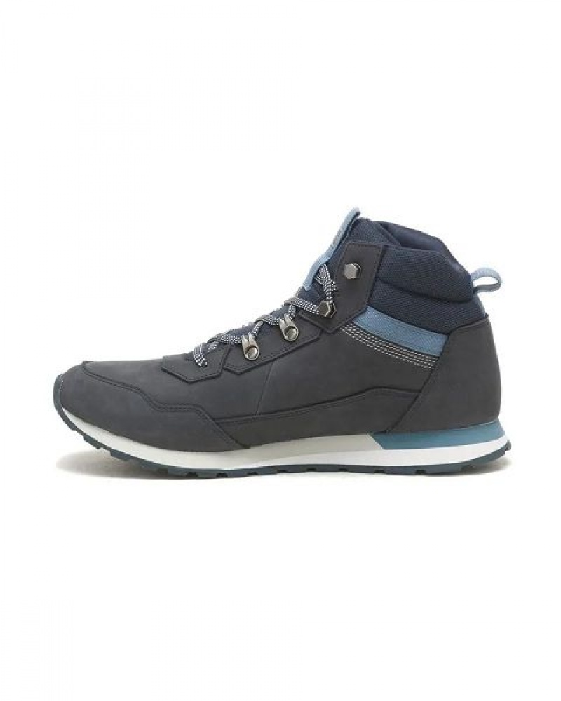 Men's Caterpillar Ventura Hiker Hi Sneakers Navy | 301925-YXU