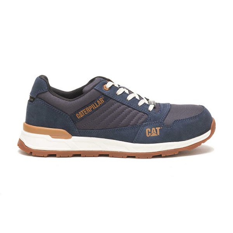 Men\'s Caterpillar Venward Composite Toe Work Shoes Navy | 418073-HBW