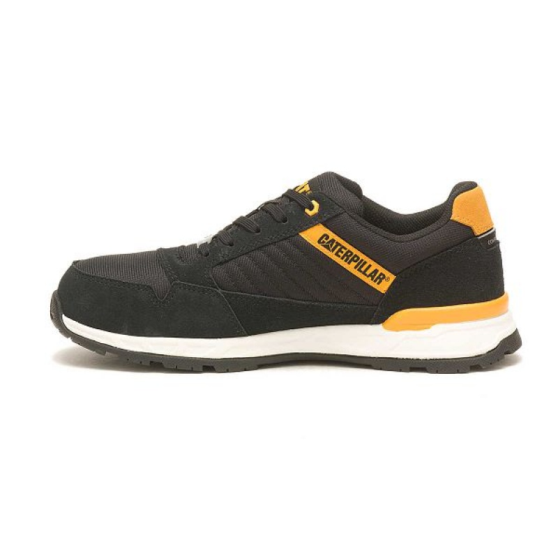 Men's Caterpillar Venward Composite Toe Work Shoes Black / Yellow | 195267-HQZ