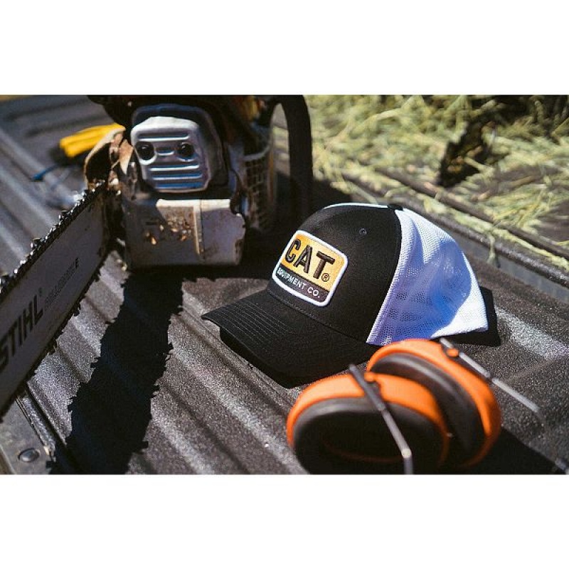 Women's Caterpillar Cat Equipment 110 Caps Black | 281645-CVS