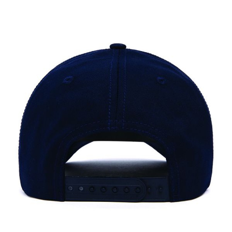 Women's Caterpillar Cat Logo Silicone Patch Hats Blue | 129037-NFK