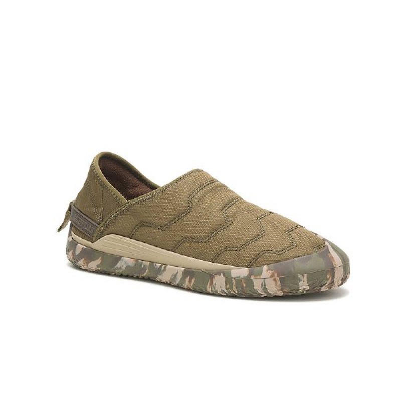 Women's Caterpillar Crossover Slip On Dark / Olive | 413872-FWD