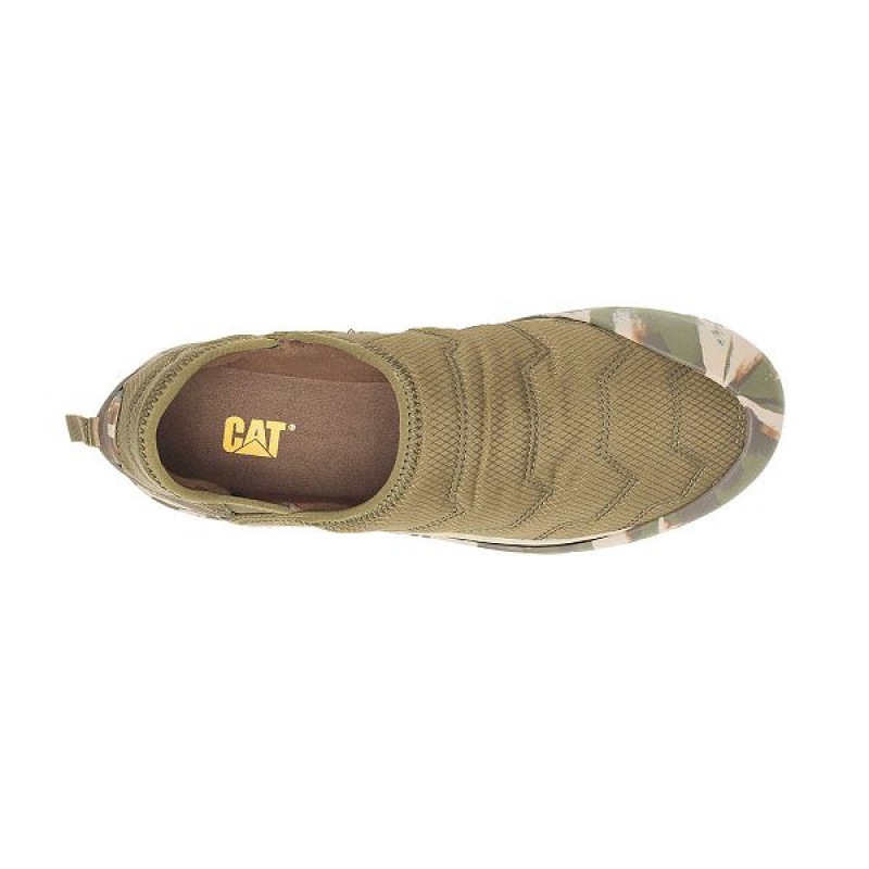 Women's Caterpillar Crossover Slip On Dark / Olive | 413872-FWD