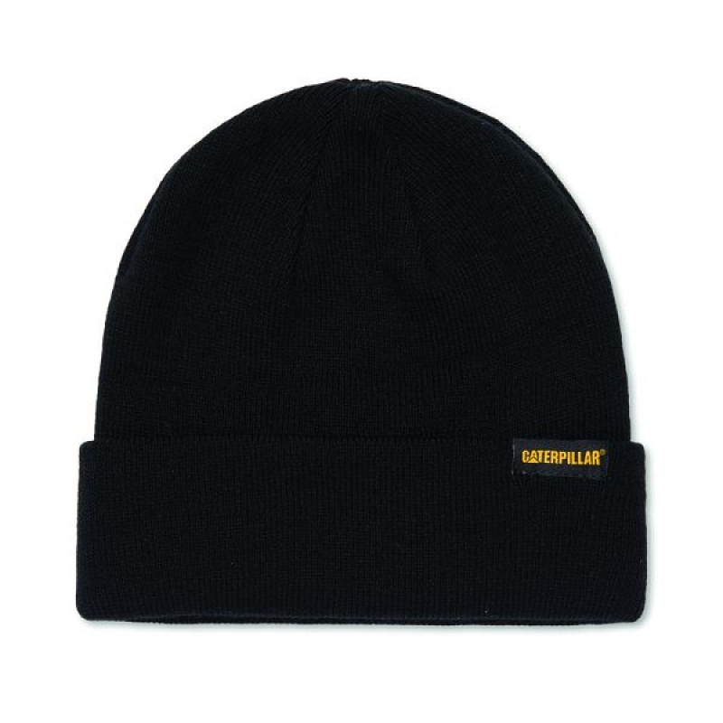 Women\'s Caterpillar Foundation Knit Hats Black | 468072-XKT