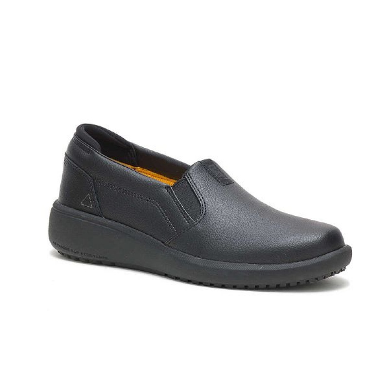 Women's Caterpillar ProRush SR+ Slip-On Work Shoes Black | 378056-IPG