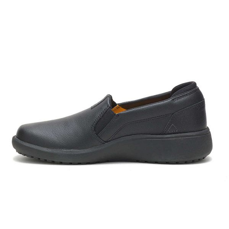 Women's Caterpillar ProRush SR+ Slip-On Work Shoes Black | 378056-IPG