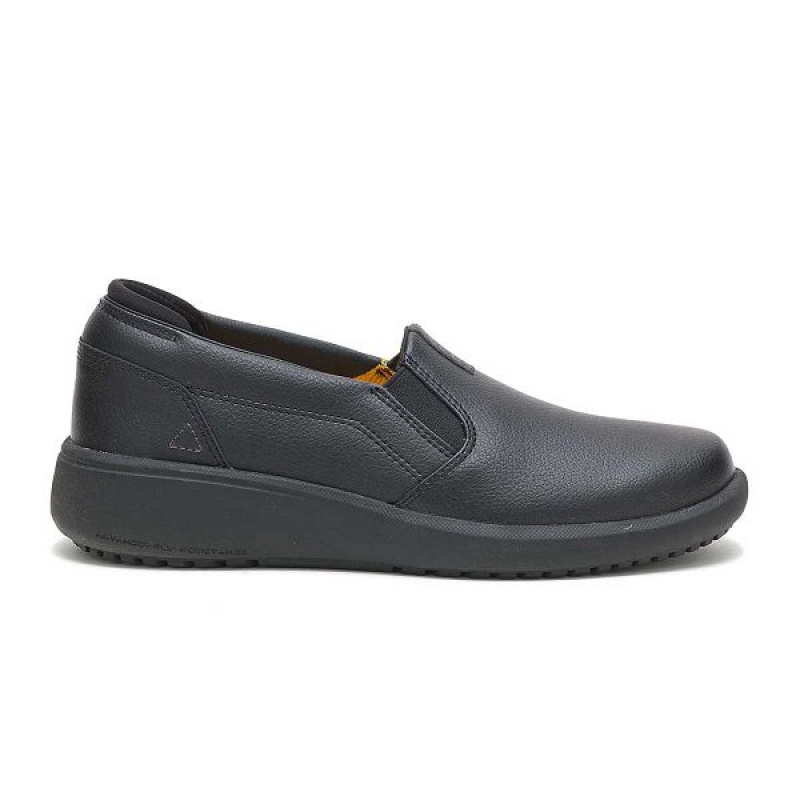 Women\'s Caterpillar ProRush SR+ Slip-On Work Shoes Black | 378056-IPG