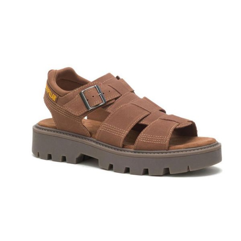 Women's Caterpillar Rigor Sandals Brown | 482015-YWQ