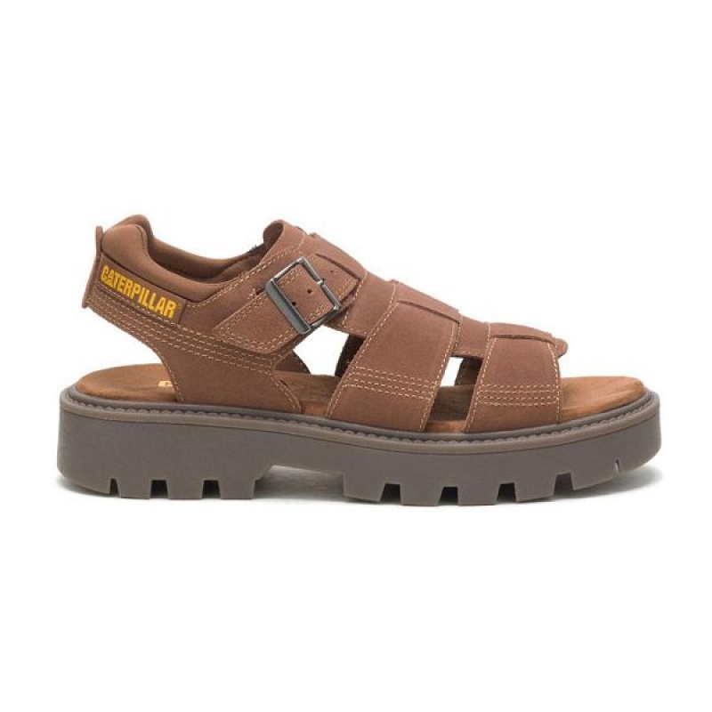 Women\'s Caterpillar Rigor Sandals Brown | 482015-YWQ