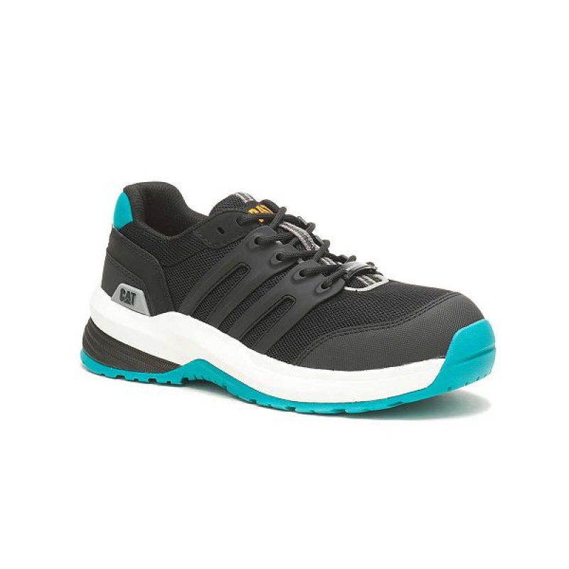 Women's Caterpillar Streamline 2.0 Composite Toe Work Shoes Black / Turquoise | 563984-MOI