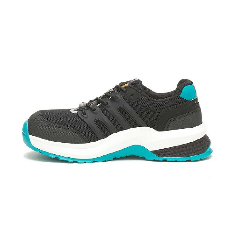 Women's Caterpillar Streamline 2.0 Composite Toe Work Shoes Black / Turquoise | 563984-MOI