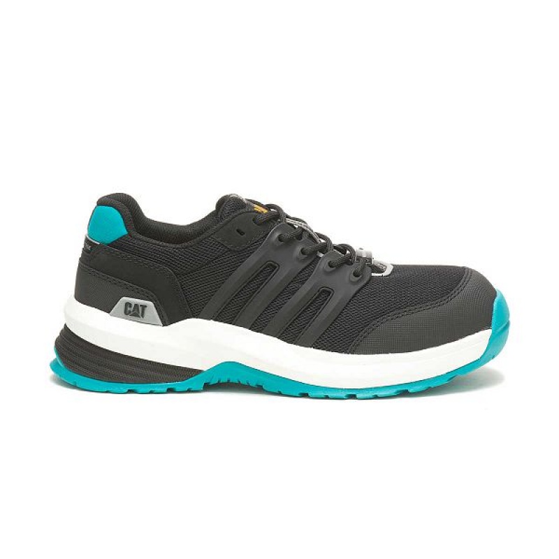 Women\'s Caterpillar Streamline 2.0 Composite Toe Work Shoes Black / Turquoise | 563984-MOI