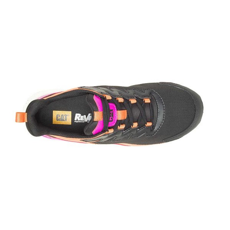 Women's Caterpillar Streamline Runner Carbon Composite Toe Work Shoes black / pink | 310976-BIJ