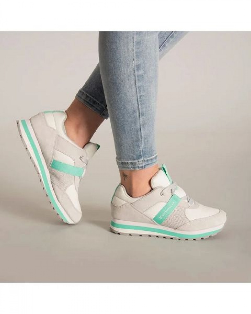 Women's Caterpillar Ventura Elevated Sneakers grey / green | 987230-WOA